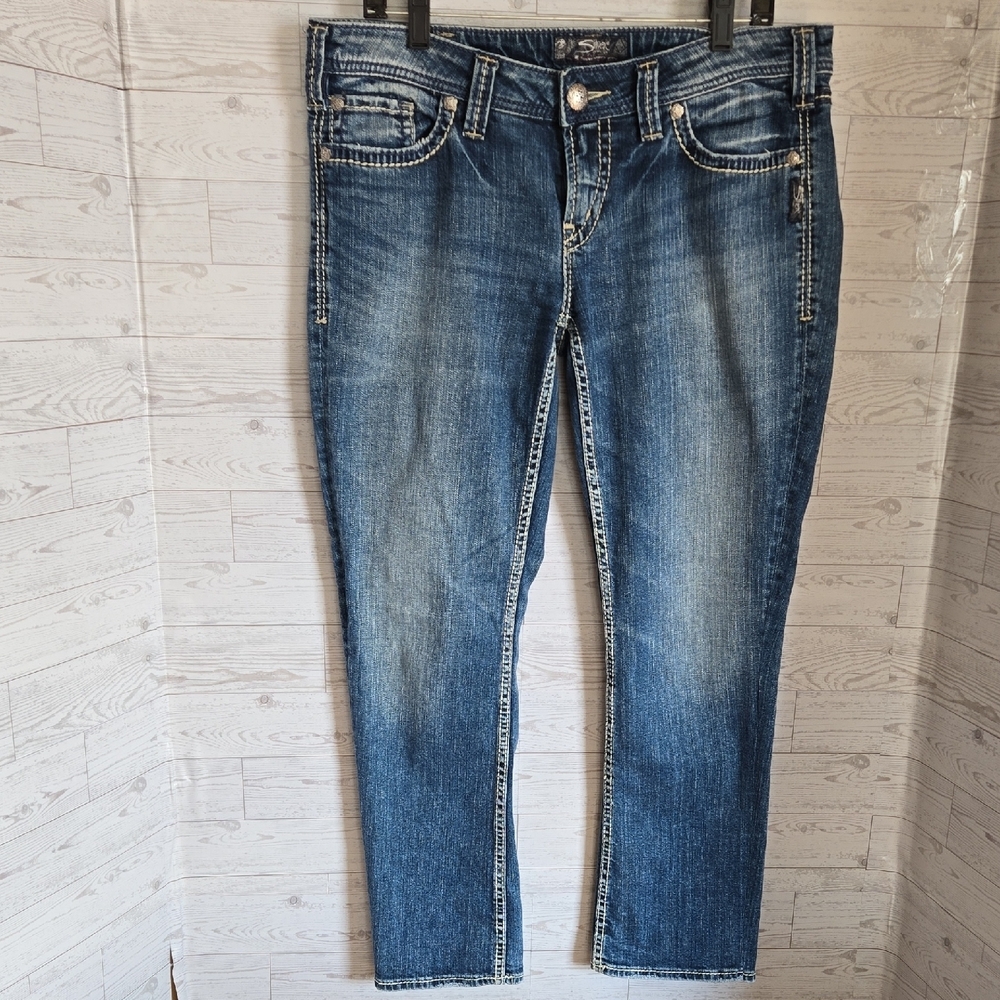 Silver Jeans Medium Blue Aiko Bootcut Jeans Sz W32xL29